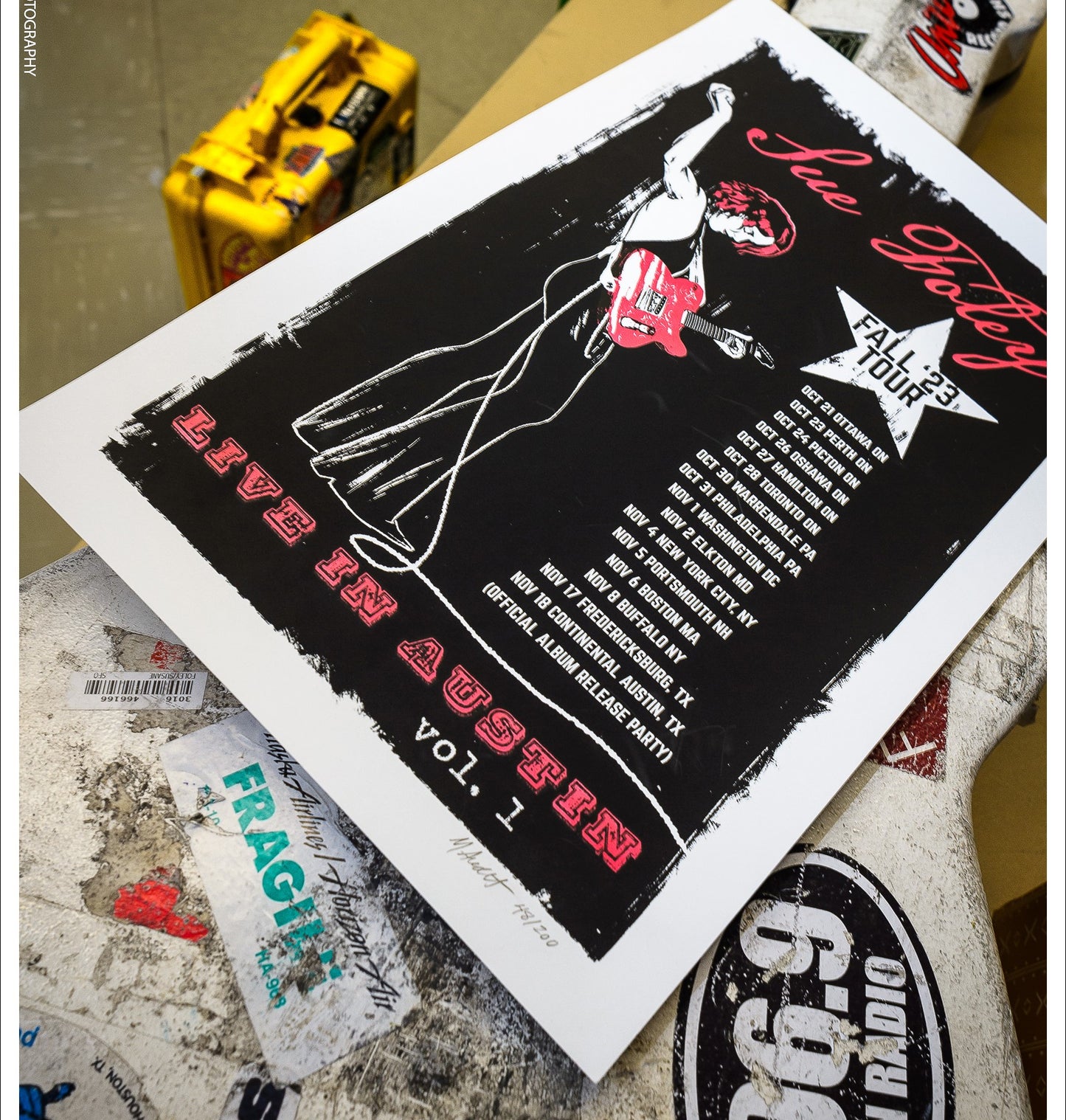 Signed Sue Foley Live In Austin Tour Poster