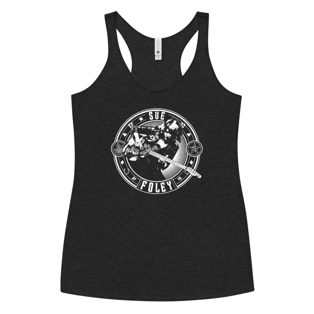 Sue Foley Stamp Racerback Tank (Black)