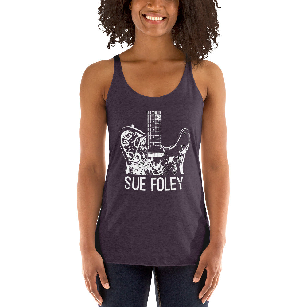 Tele Stamp Racerback Tank (Black)