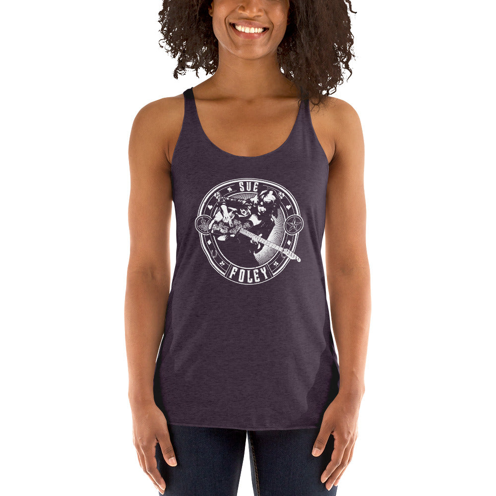 Sue Foley Stamp Racerback Tank (Black)