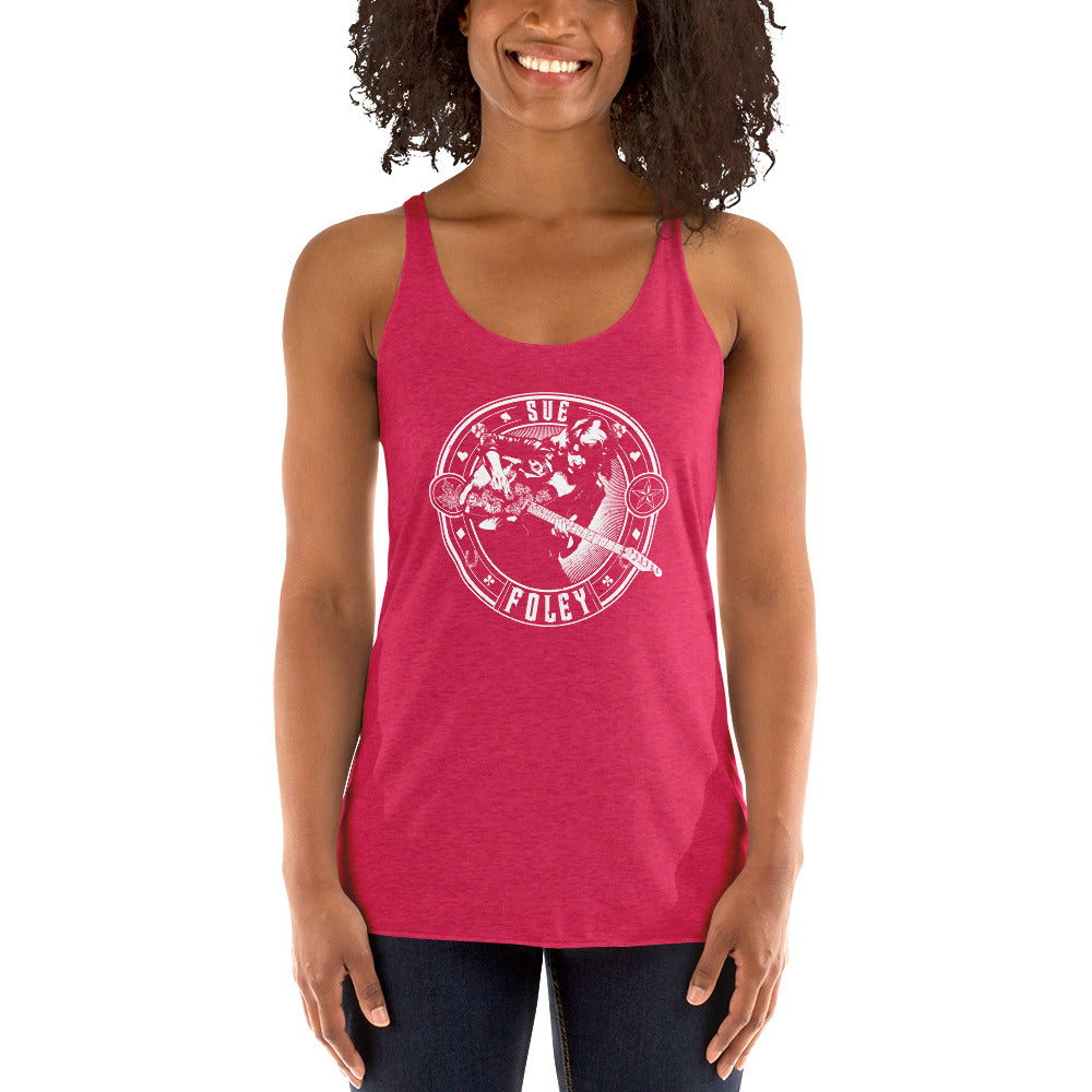 Sue Foley Stamp Racerback Tank (Black)