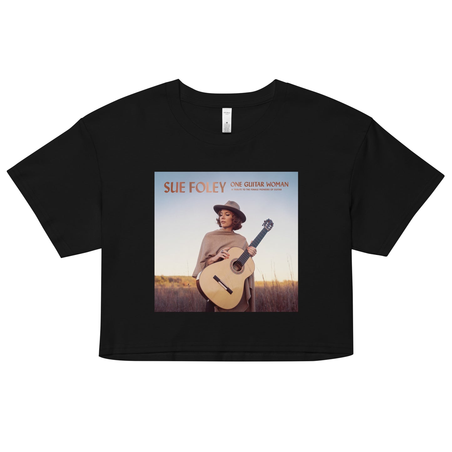 Sue Foley One Guitar Woman crop top