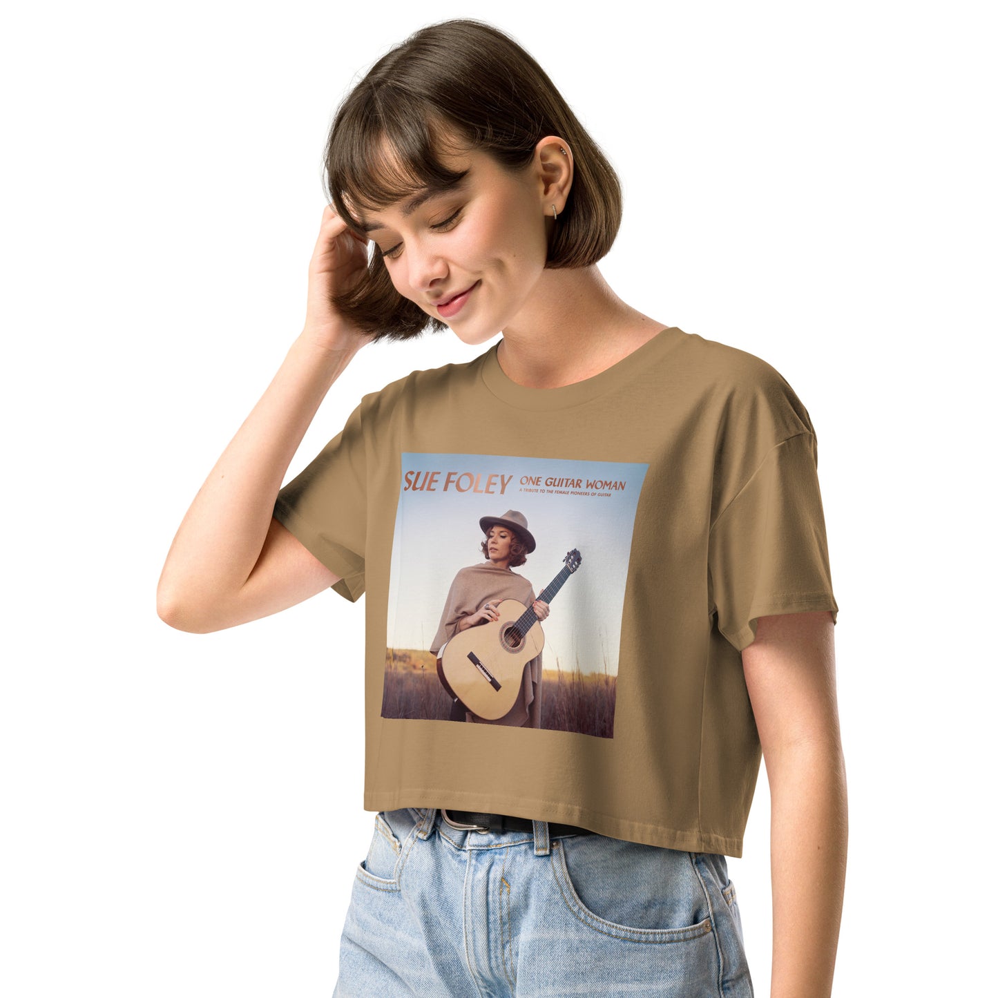 Sue Foley One Guitar Woman crop top