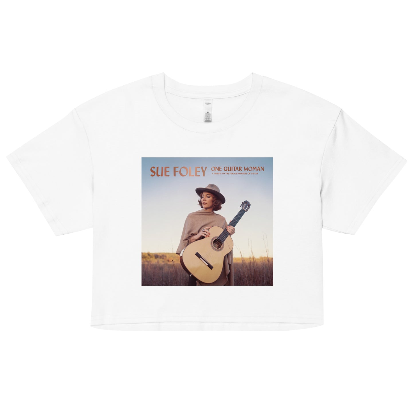 Sue Foley One Guitar Woman crop top