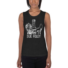 Load image into Gallery viewer, Sue Foley Tele Stamp Flowy Ultar-thin Tank
