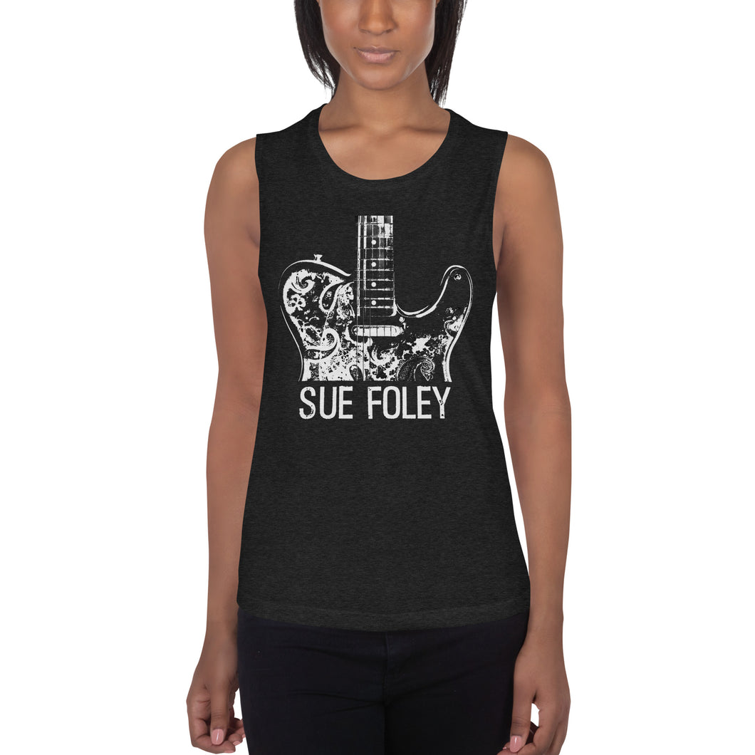 Sue Foley Tele Stamp Flowy Ultar-thin Tank